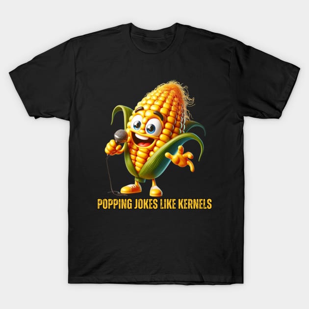 Comedy Corn - Stand-Up Kernel T-Shirt by vk09design